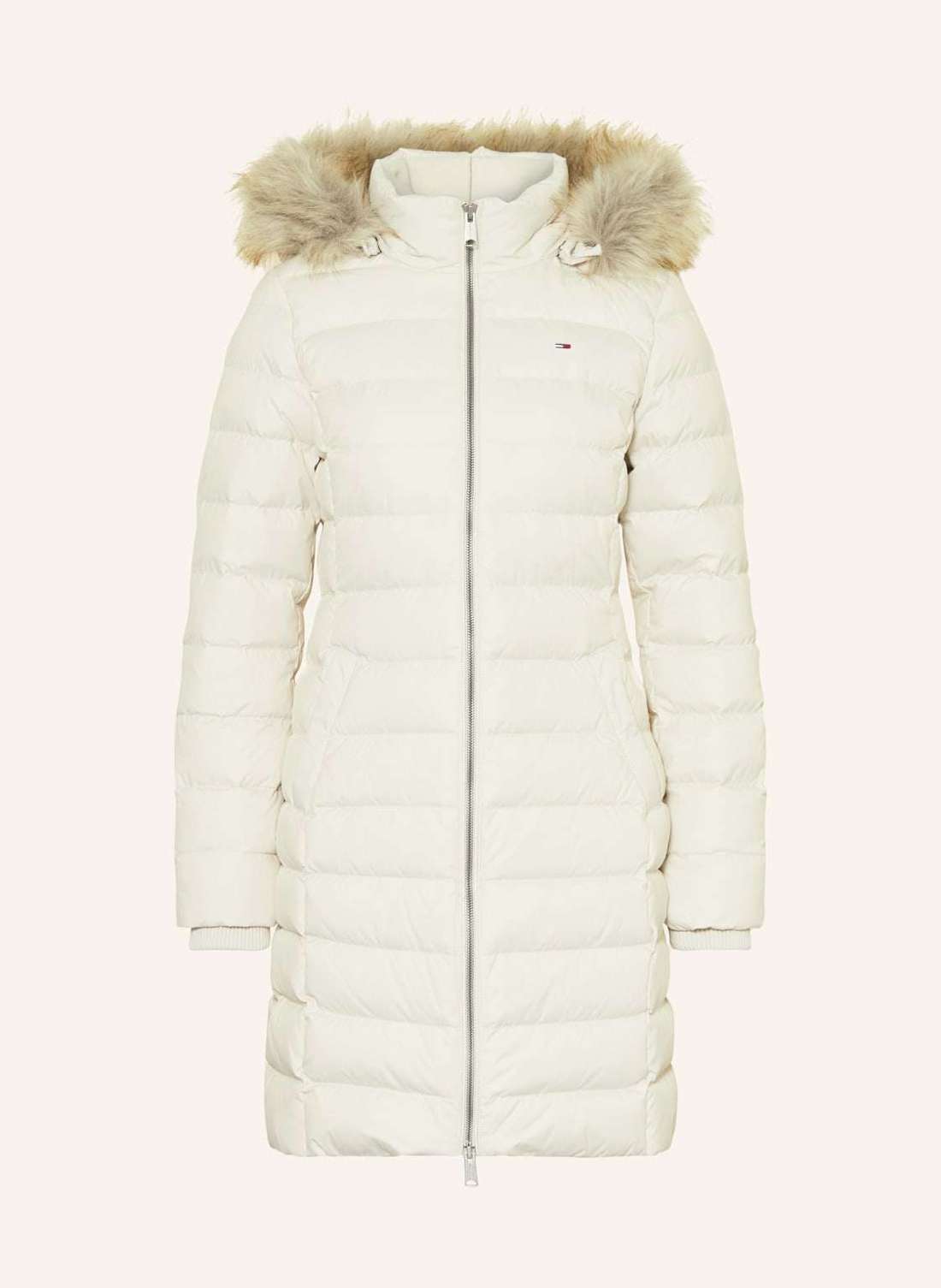 Пуховик со съемным искусственным мехом