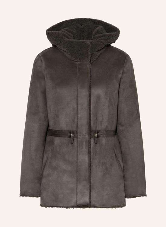 Кожаная куртка с искусственным мехом DUMI