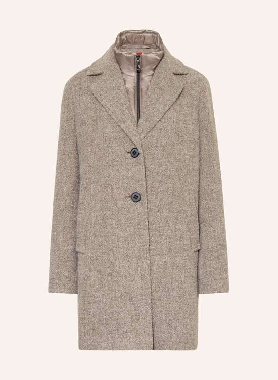 Пальто букле со съемной планкой