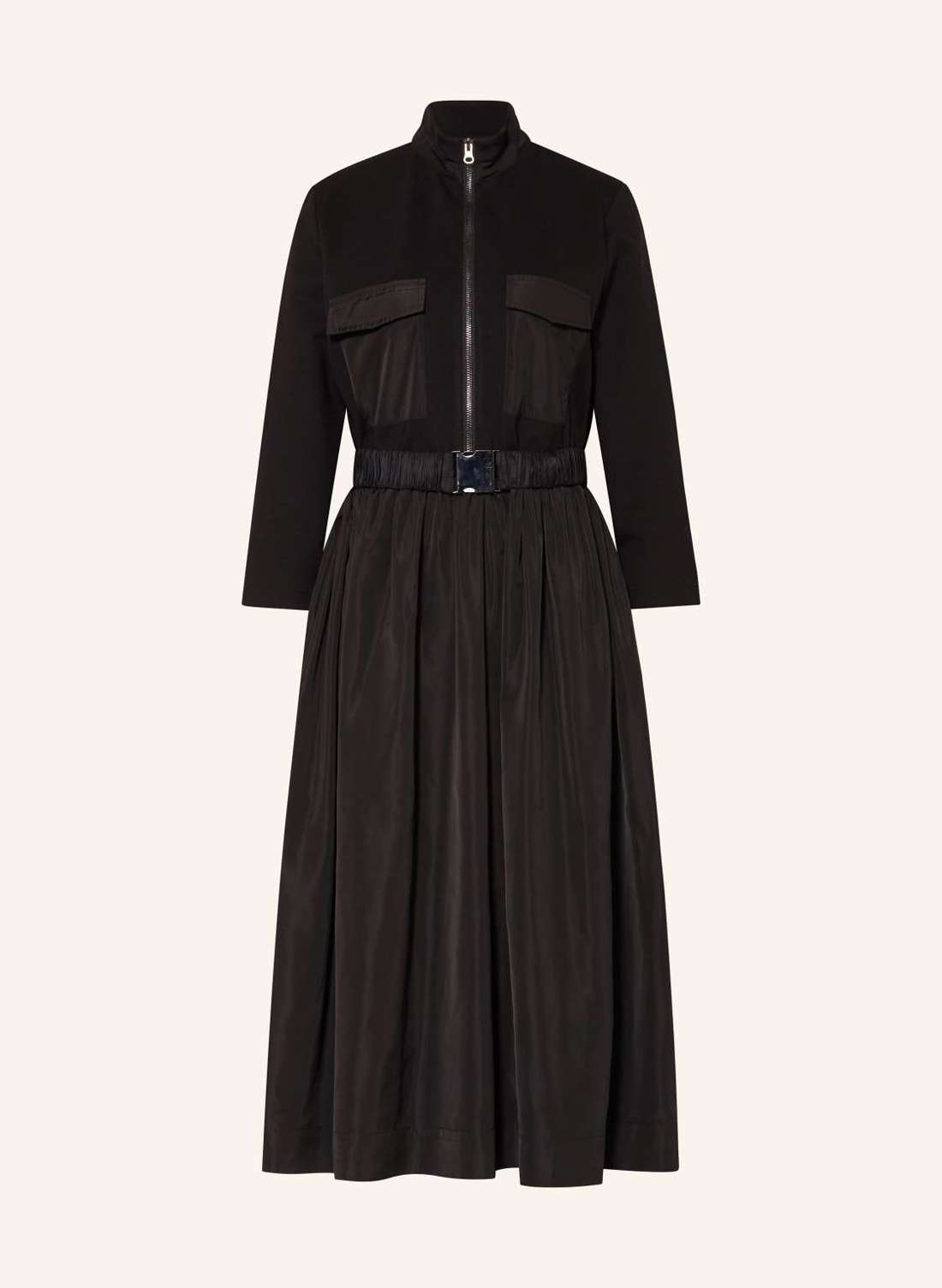 Платье из смесового материала с рукавами 3/4.