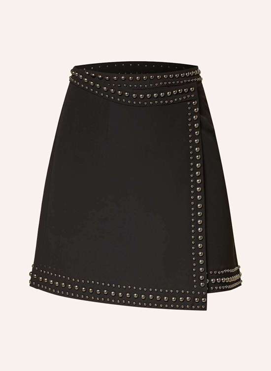 Юбка с запахом и заклепками PHOEBEGZ