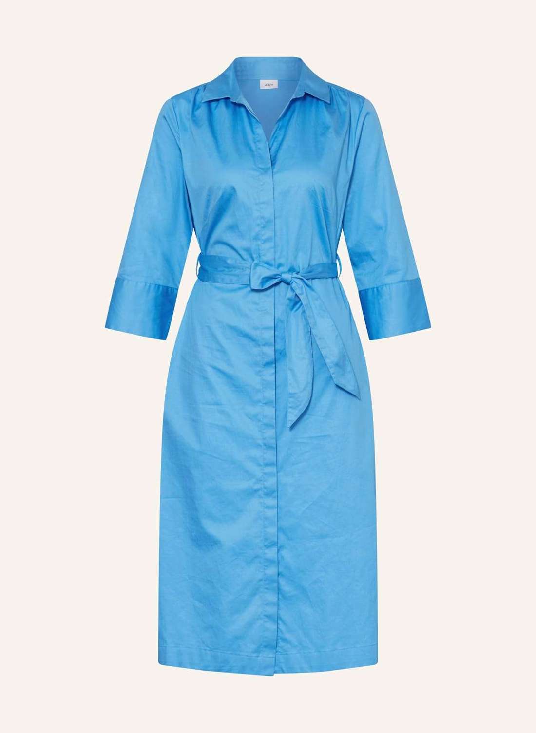 Платье-рубашка с рукавами 3/4