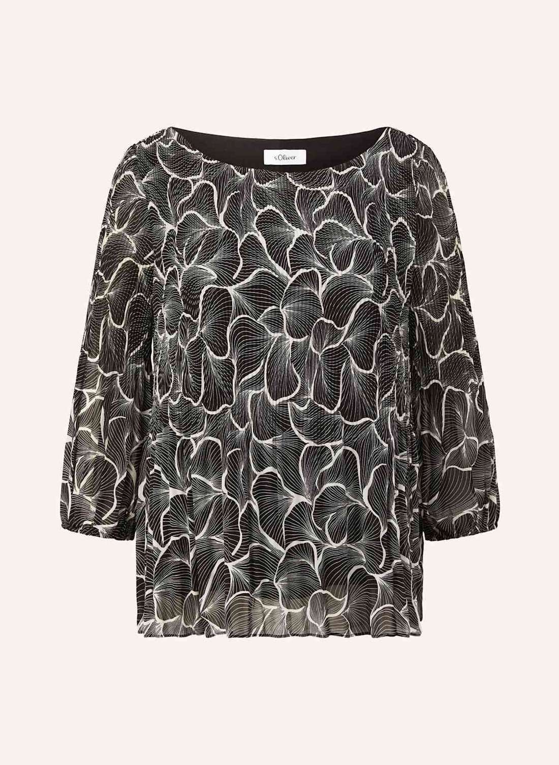 Блузка-рубашка с рукавами 3/4 и складками