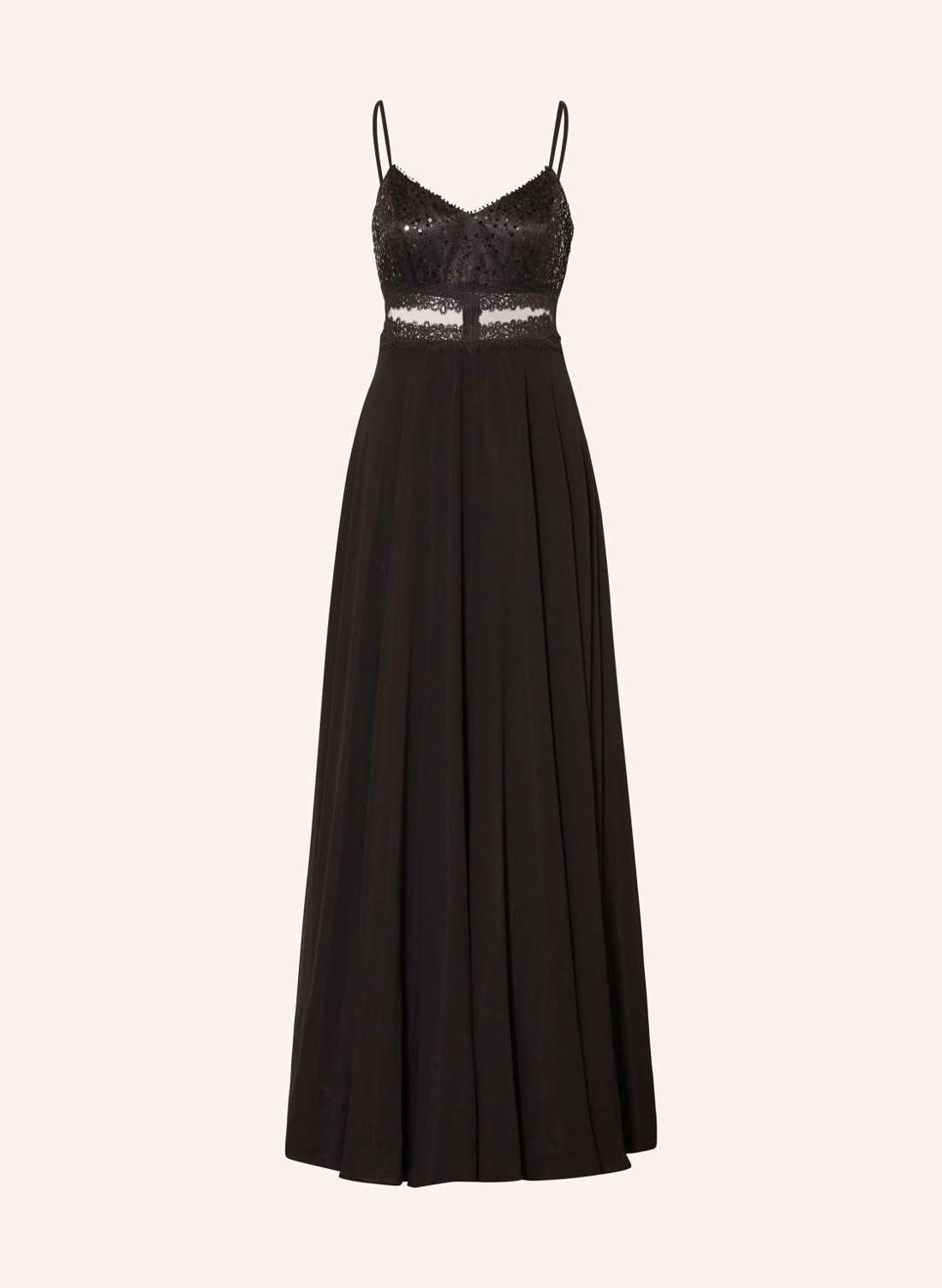 Вечернее платье с кружевом и пайетками