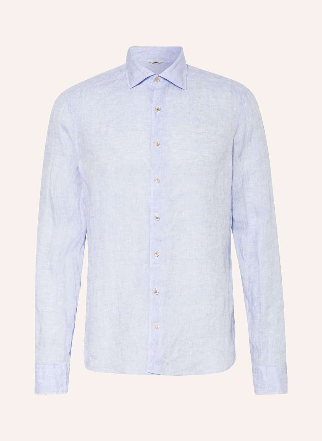 Льняная рубашка узкого кроя