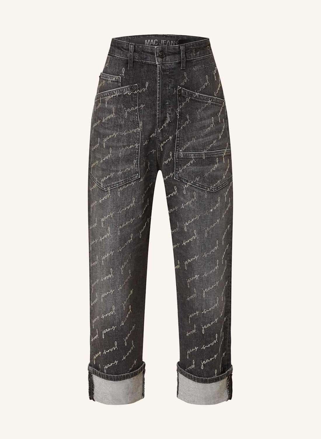 Джинсы-бойфренды с драгоценными камнями BAGGY