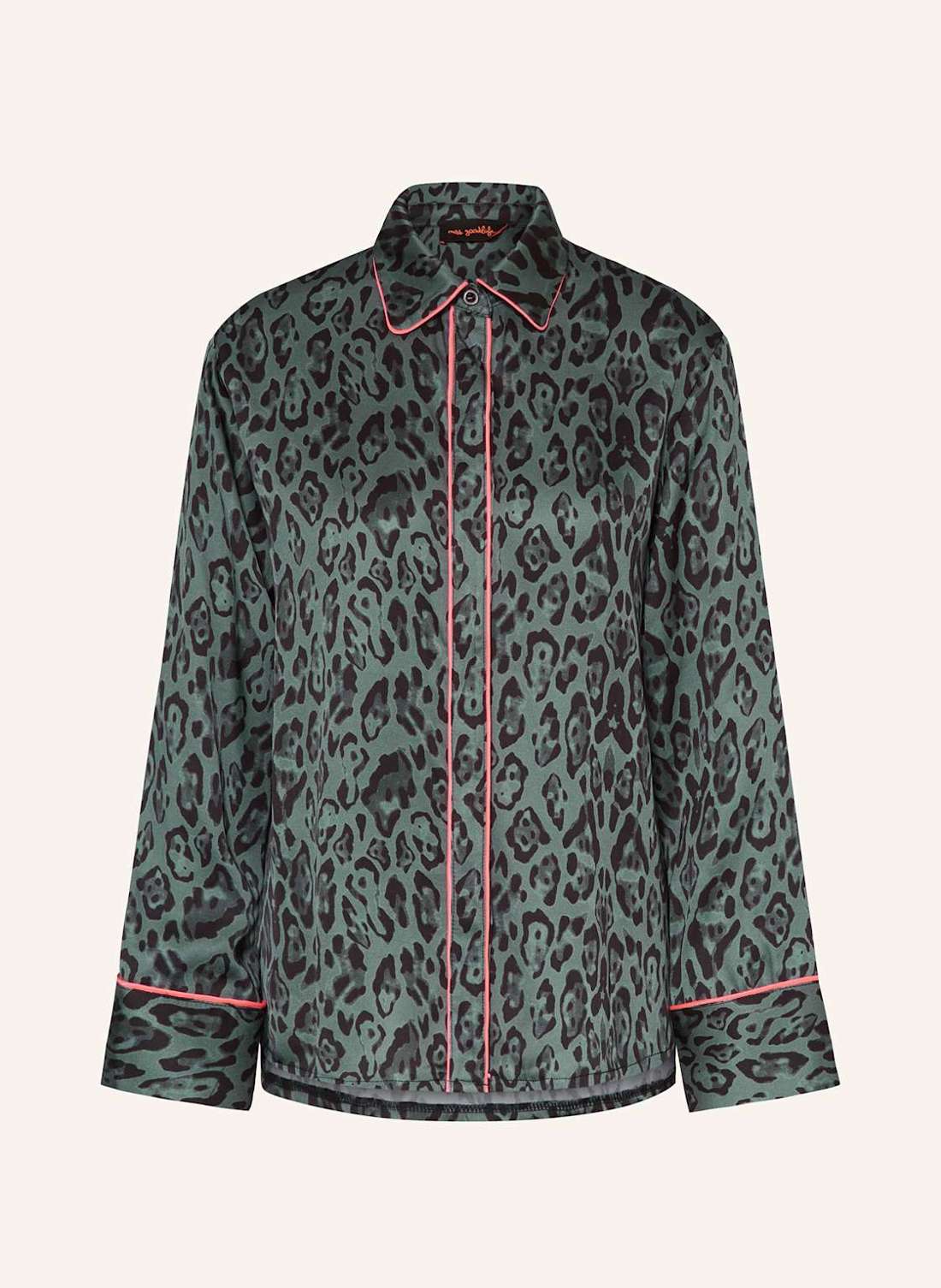 Атласная блузка-рубашка