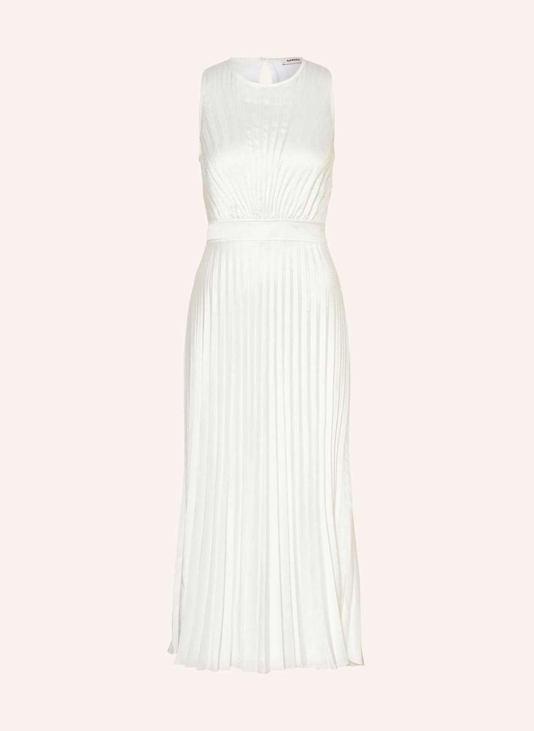 Плиссированное платье с вырезом