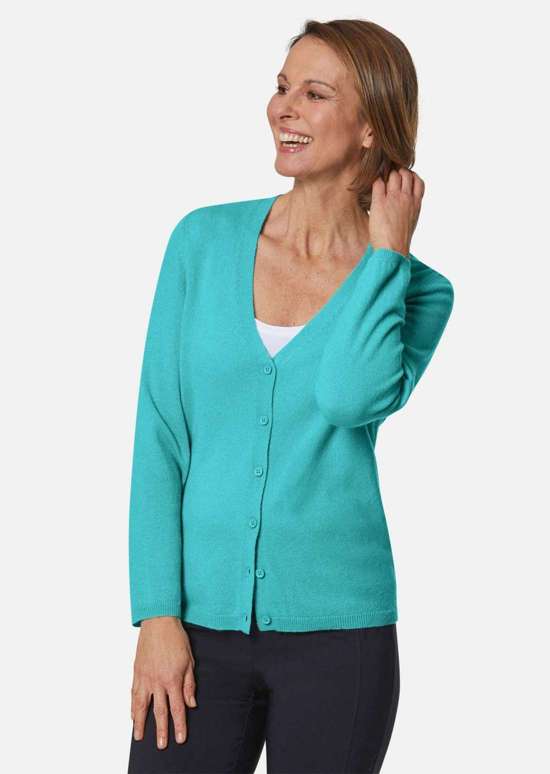 Мягкий кашемировый кардиган с V-образным вырезом.
