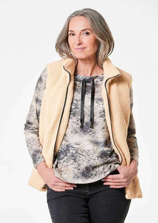 Тедди-жилет с воротником-стойкой