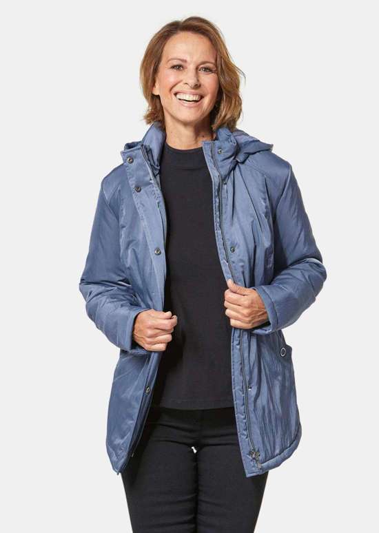 Куртка с капюшоном с тонкой структурой краша.