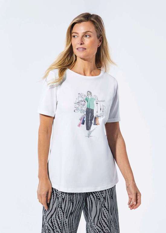 Рубашка из джерси со спущенными плечами