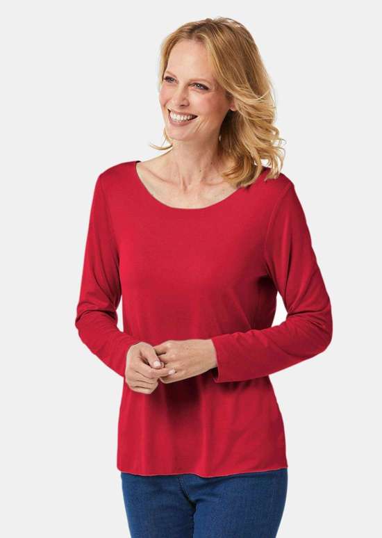 Комбинированная рубашка с длинными рукавами и декоративной каймой в тон.