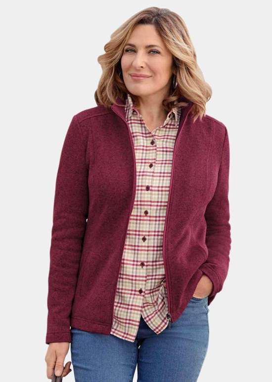 Приятная мягкая вязаная куртка из флиса