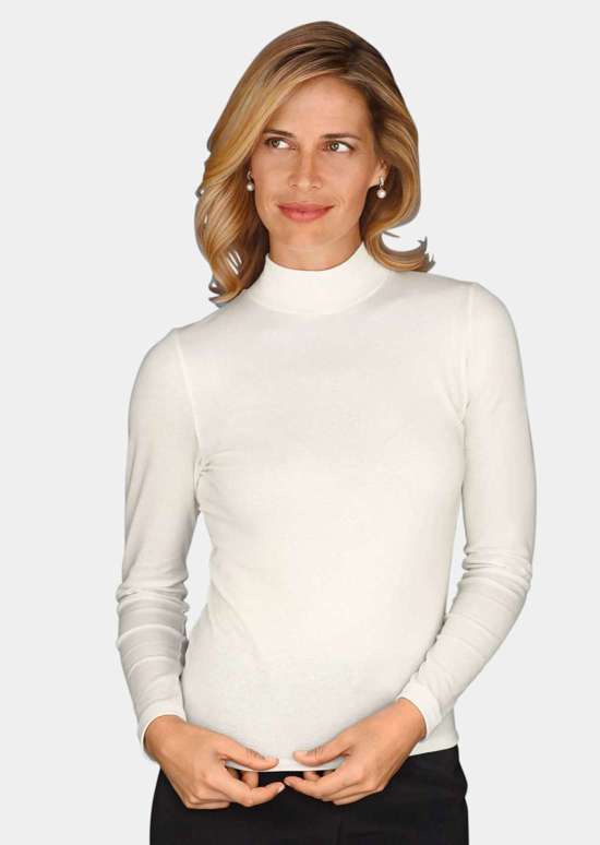 Рубашка с воротником стойкой и длинными рукавами