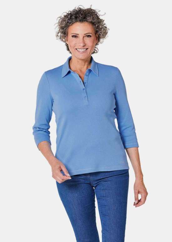 Базовая рубашка-поло с вышивкой из чистого хлопка.