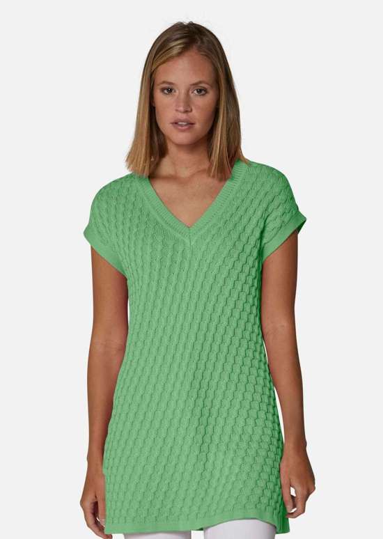 Хлопковый свитер с 3D косичкой из микса