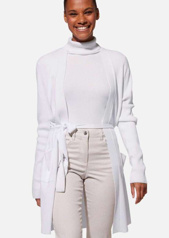 Длинный кардиган с завязками