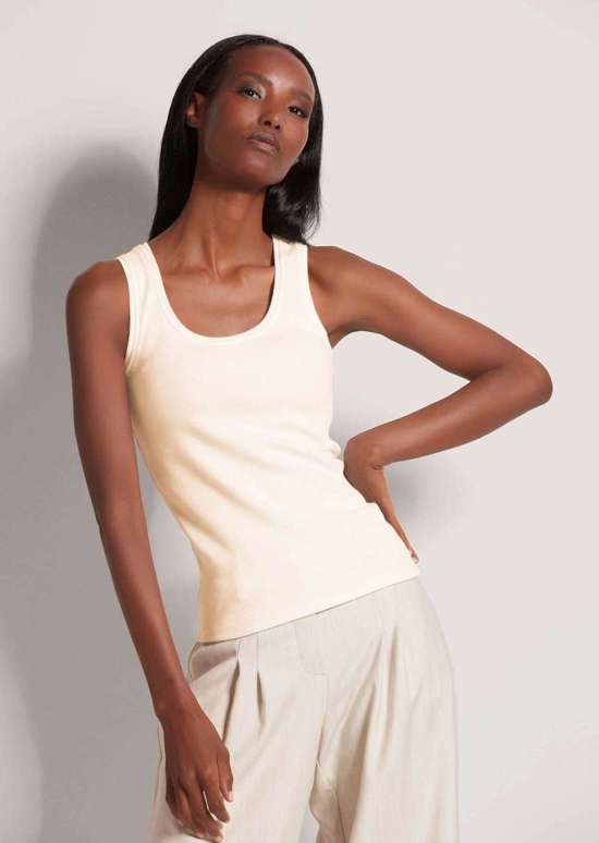 Топ без рукавов в рубчик