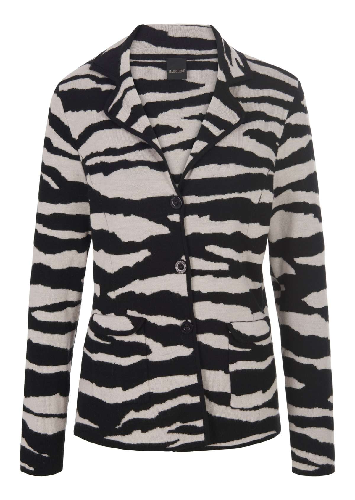 Жаккардовый пиджак с узором «зебра».