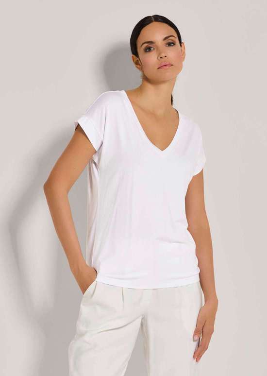 Повседневная рубашка с V-образным вырезом