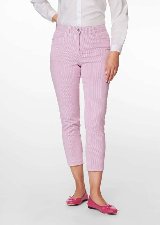 Джинсы в мелкую полоску