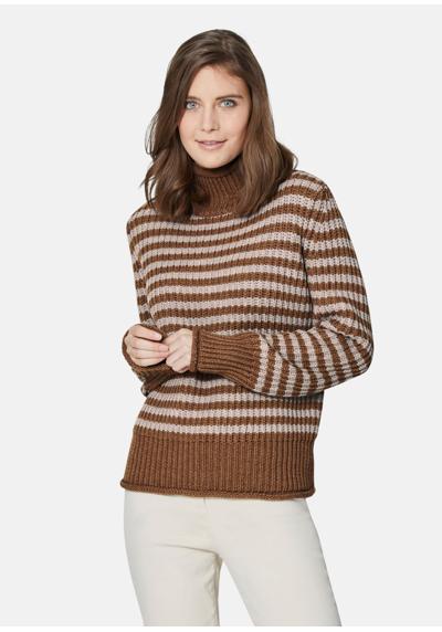 Мягкий свитер из натуральной шерсти со стильными полосками.