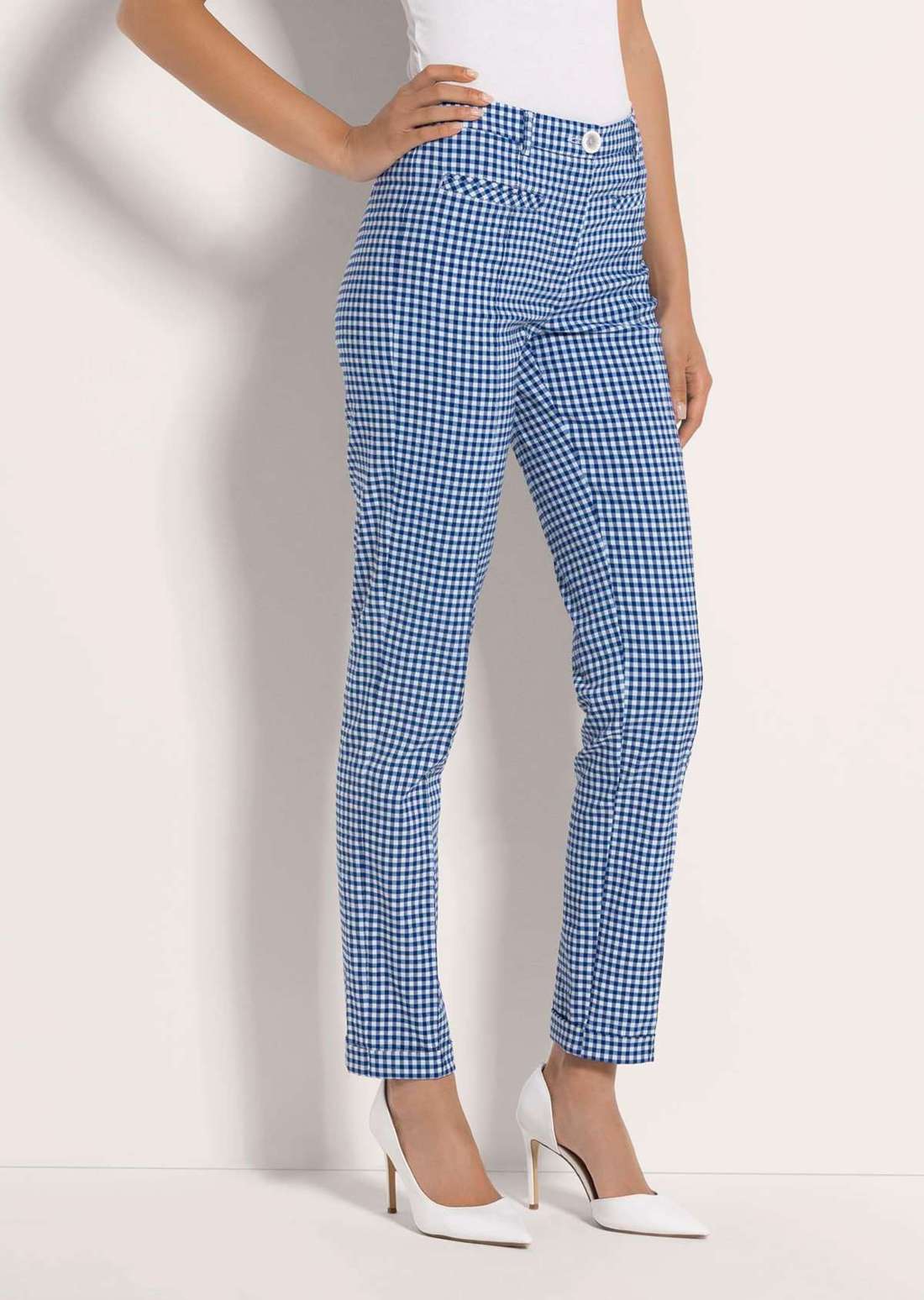 Брюки в изысканную клетку Виши.
