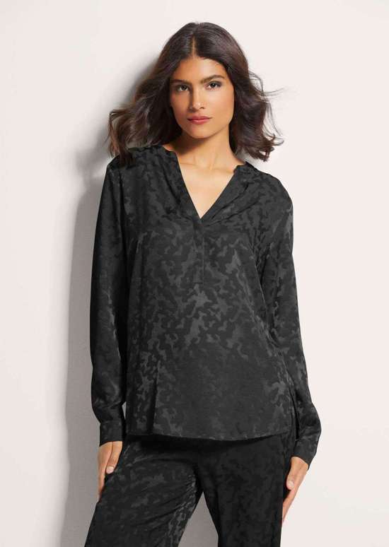 Длинная жаккардовая блузка