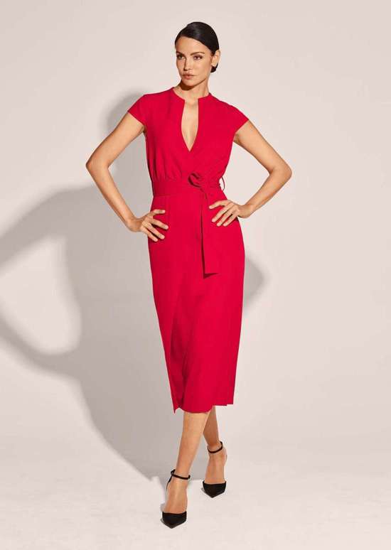 Элегантное платье миди с запахом