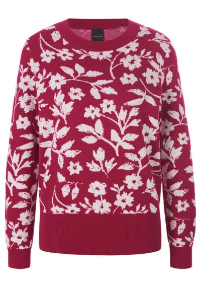 Жаккардовый свитер с цветочным узором