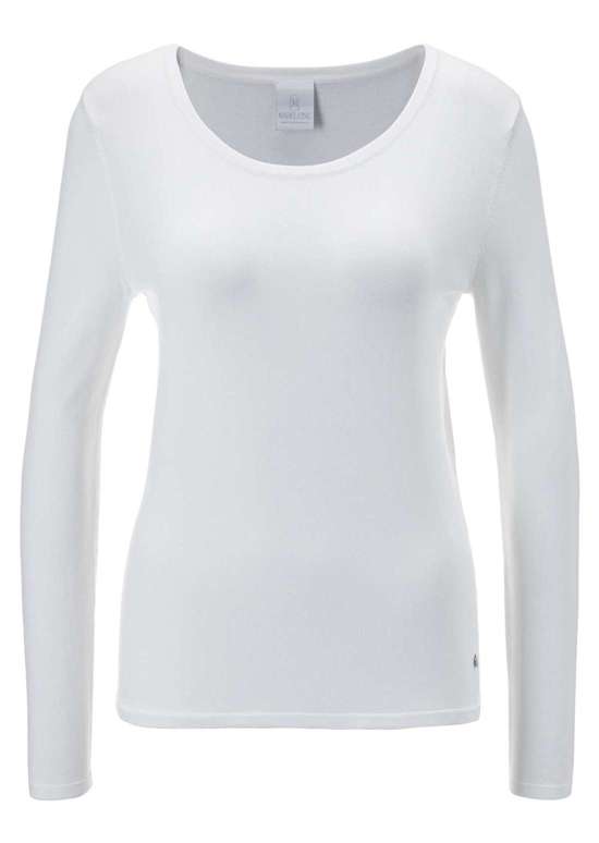 Свитер с круглым вырезом качественной миланской вязки.