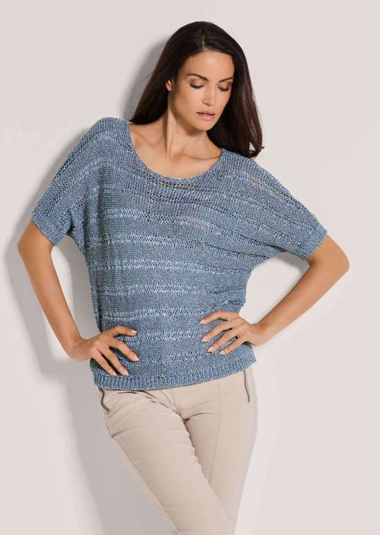 Ленточный свитер с блестящим эффектом