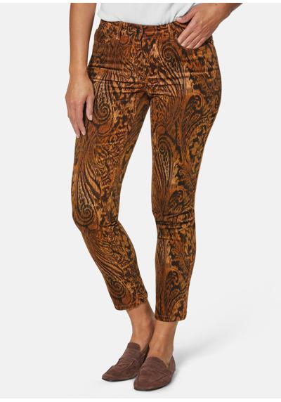Бархатистые эластичные брюки с рисунком пейсли.