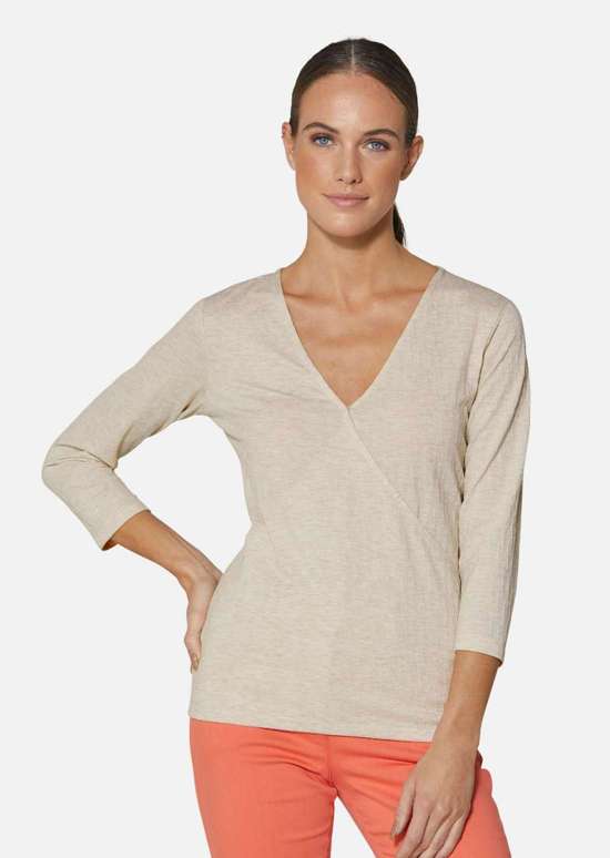 Структурированная рубашка из джерси с запахом