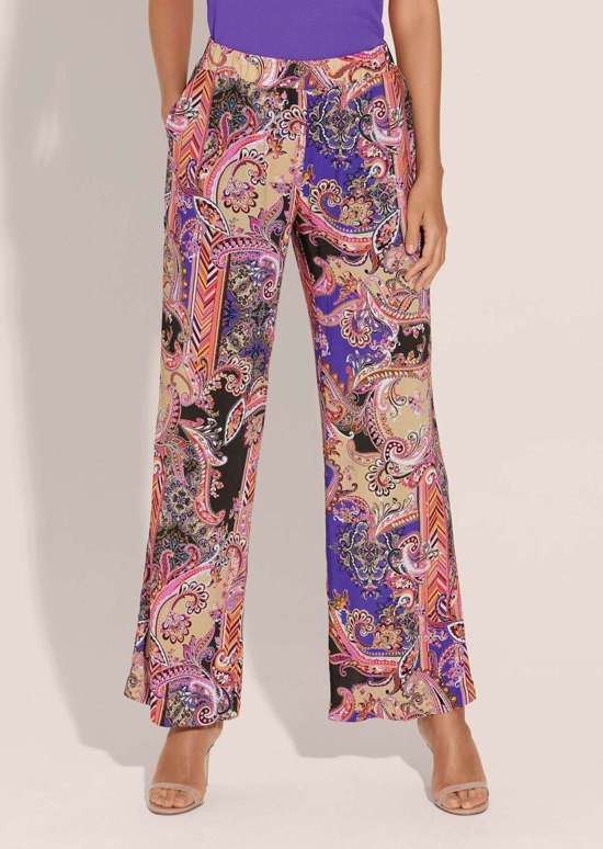 Широкие летние брюки с уникальным принтом