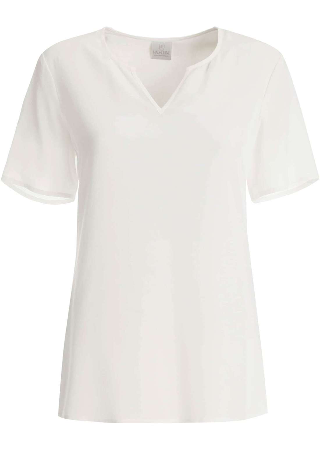 Шелковая рубашка с короткими рукавами