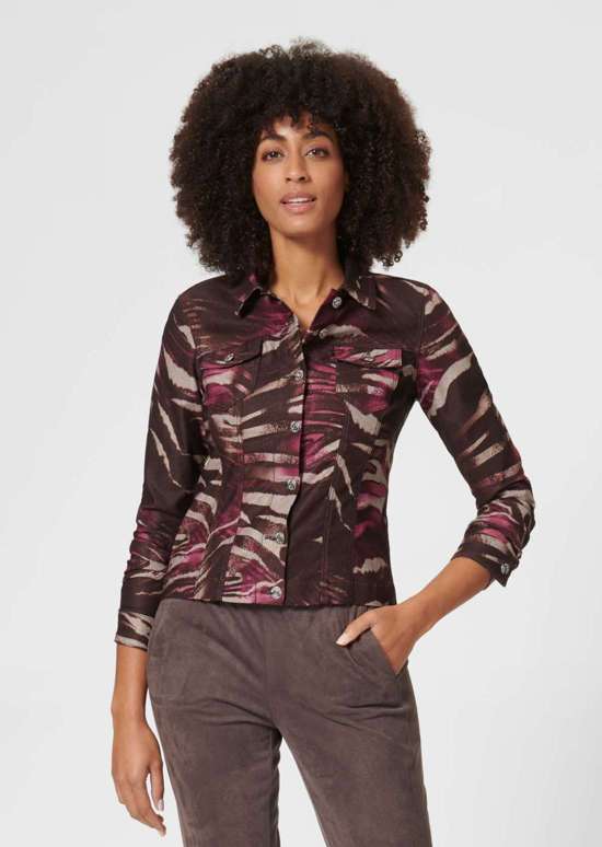 Джинсовая куртка с принтом