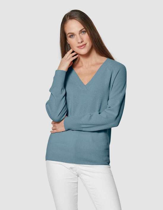 кашемировый свитер с V-образным вырезом