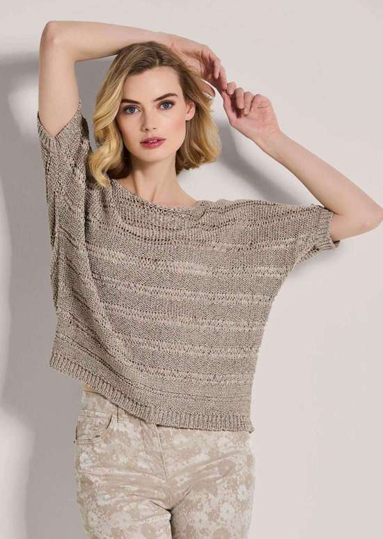 Ленточный свитер с блестящим эффектом