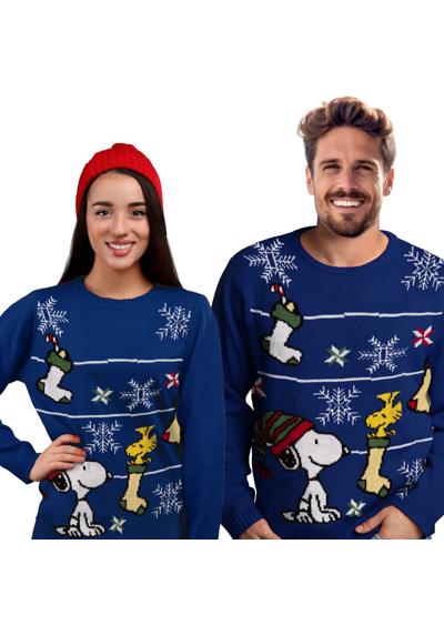 Рождественский свитер The Peanuts Winter Sweater Unisex - Snoopy Blue