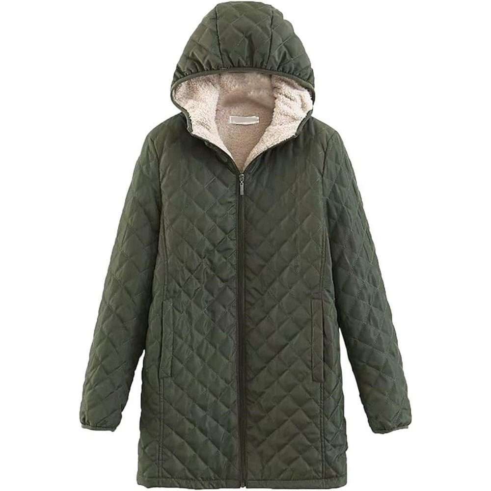 Зимнее пальто женское повседневное пальто флисовая куртка с капюшоном теплое хлопковое пальто с длинными рукавами