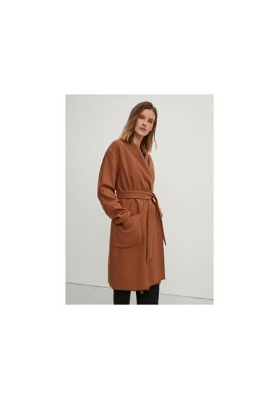 Шерстяное пальто коричневое обычное (1 штука)