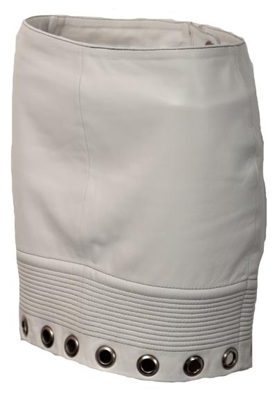 Кожаная юбка Мини-юбка Ibiza с контрастными швами и люверсами