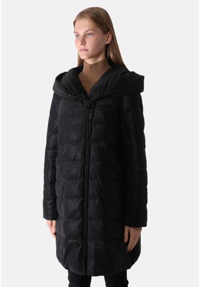 Стеганое пальто женское стеганое пальто в цвете черная голограмма