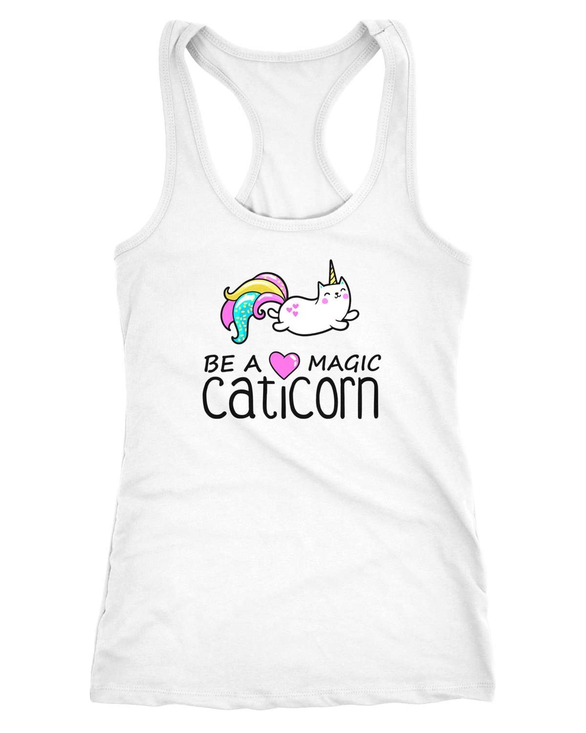 Майка женская безрукавка Be a Magic Caticorn Майка-единорог Cat Racerback ®