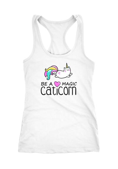 Майка женская безрукавка Be a Magic Caticorn Майка-единорог Cat Racerback ®
