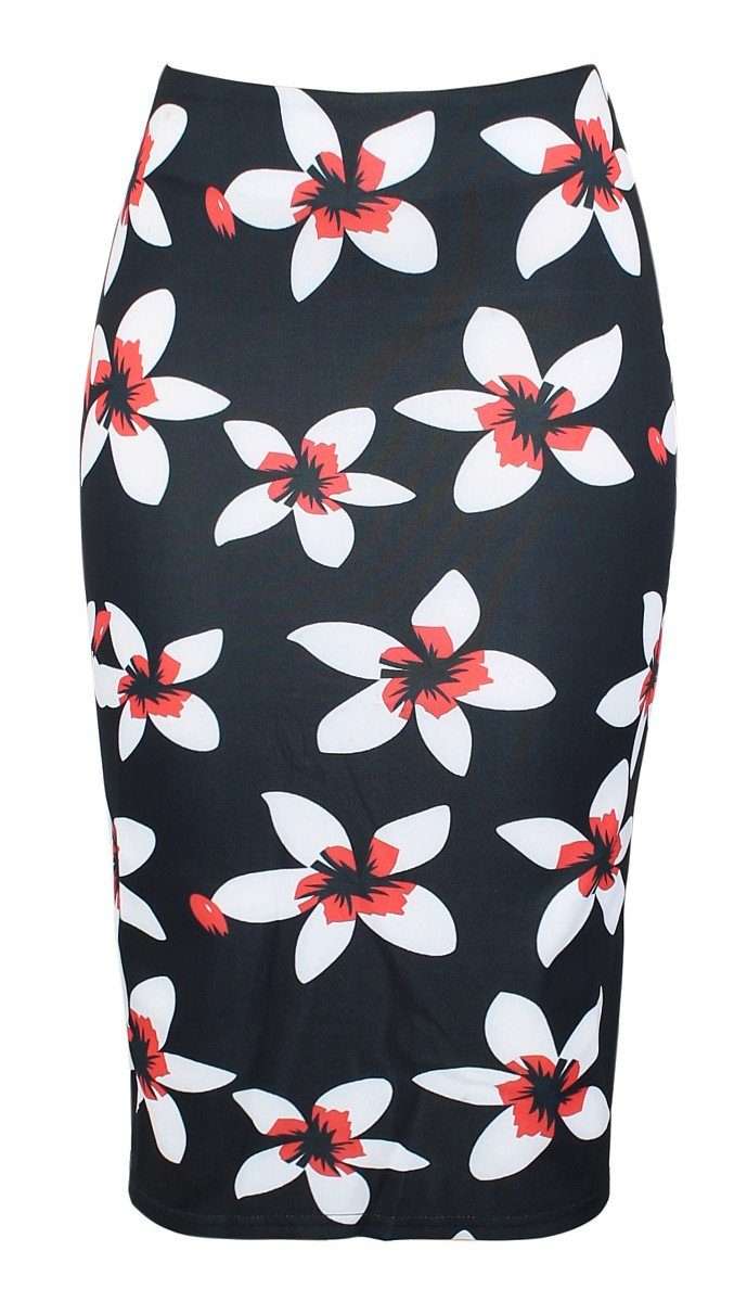 Юбка-карандаш женская юбка-карандаш с высокой талией, юбка с разрезом и цветочным узором, юбка миди с цветочным узором