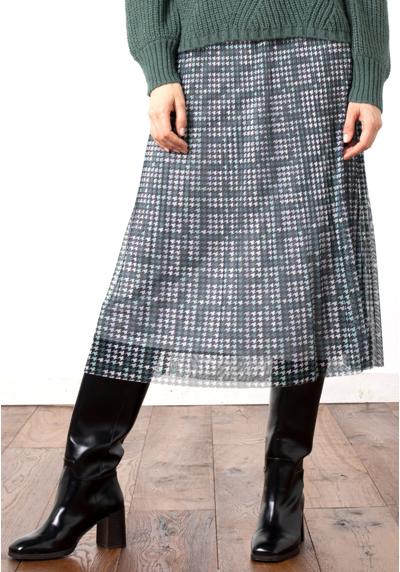 Плиссированная юбка BELEA со стильным узором «гусиные лапки».
