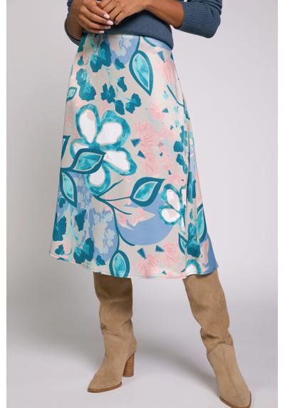 Кожаная юбка Rock Identity с расклешенным подолом и цветочным принтом